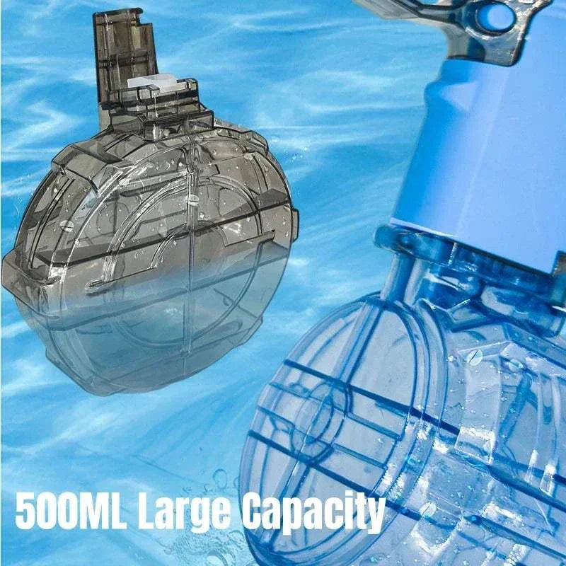 High-Pressure Electric Water Gun Toy, 500ml large capacity, perfect for summer outdoor fun.