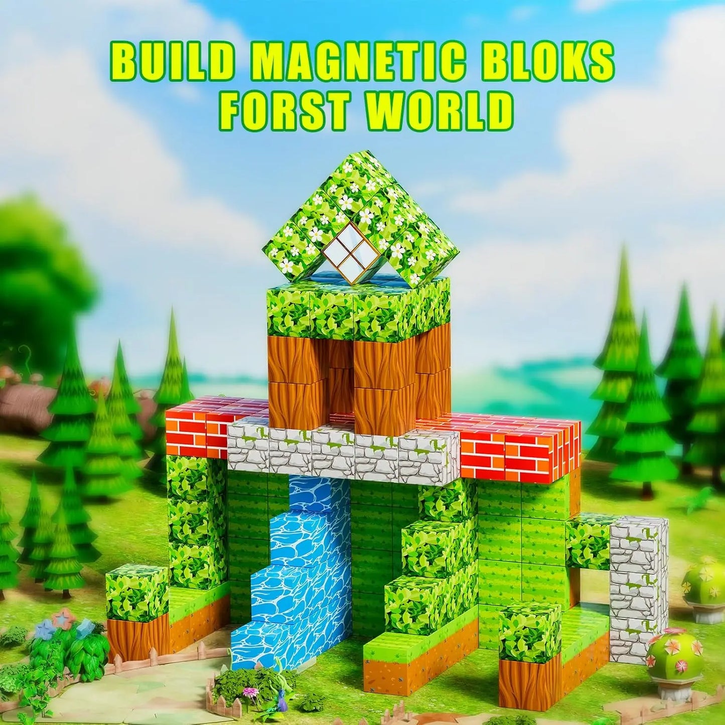 "Magnecraft" Building Block Adventure Set 100Pcs